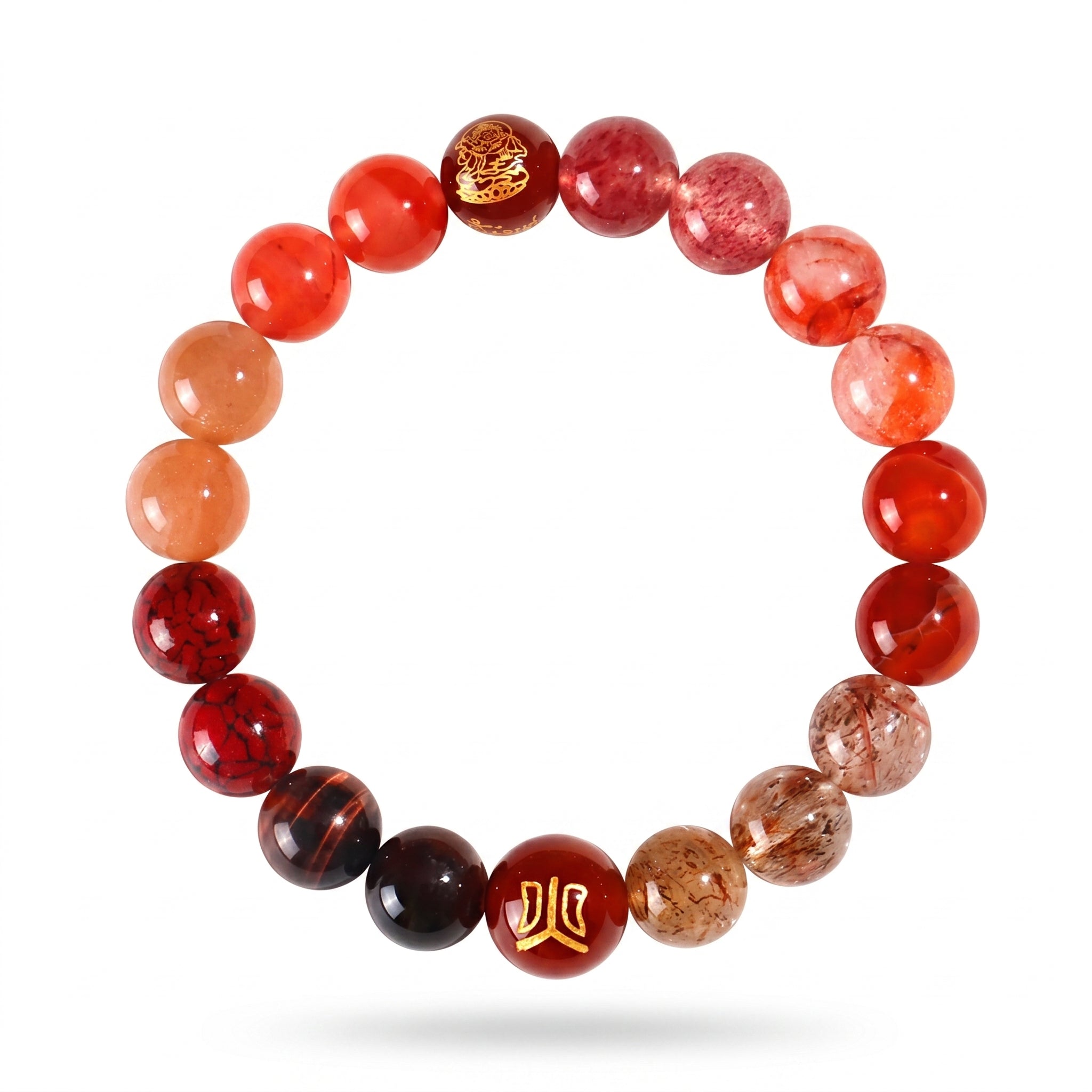 Fire Element Beaded Bracelet｜Passion · Action · Confident Expression