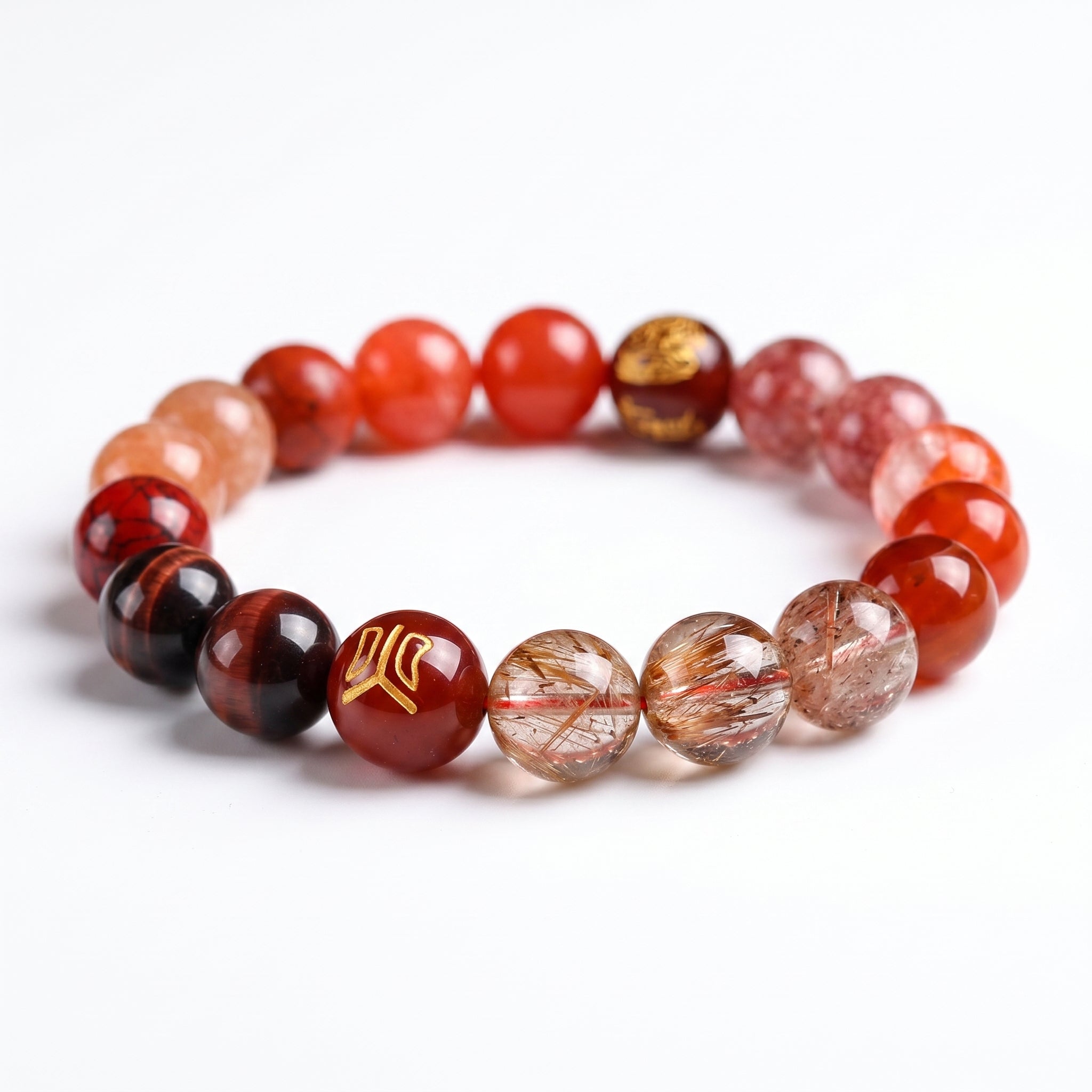 Fire Element Beaded Bracelet｜Passion · Action · Confident Expression
