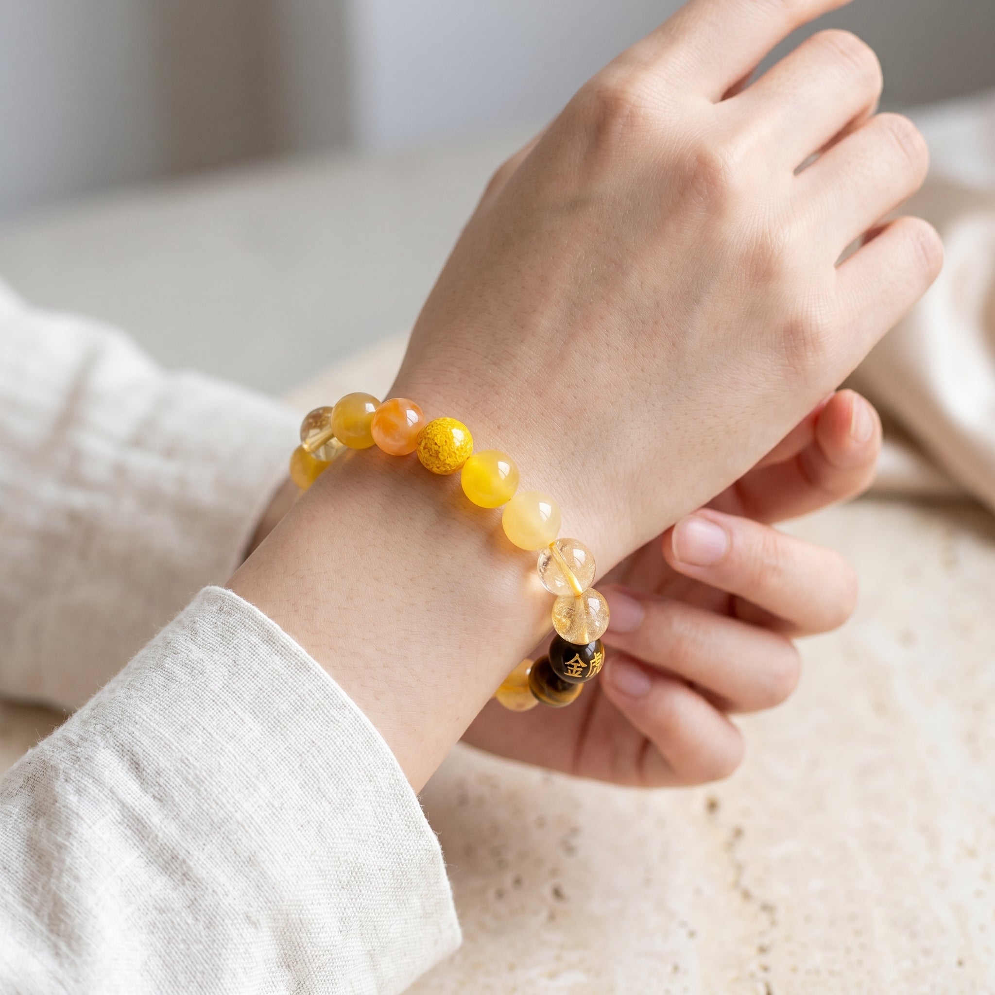 Earth Element Beaded Bracelet | Stability, Focus, Abundant Life