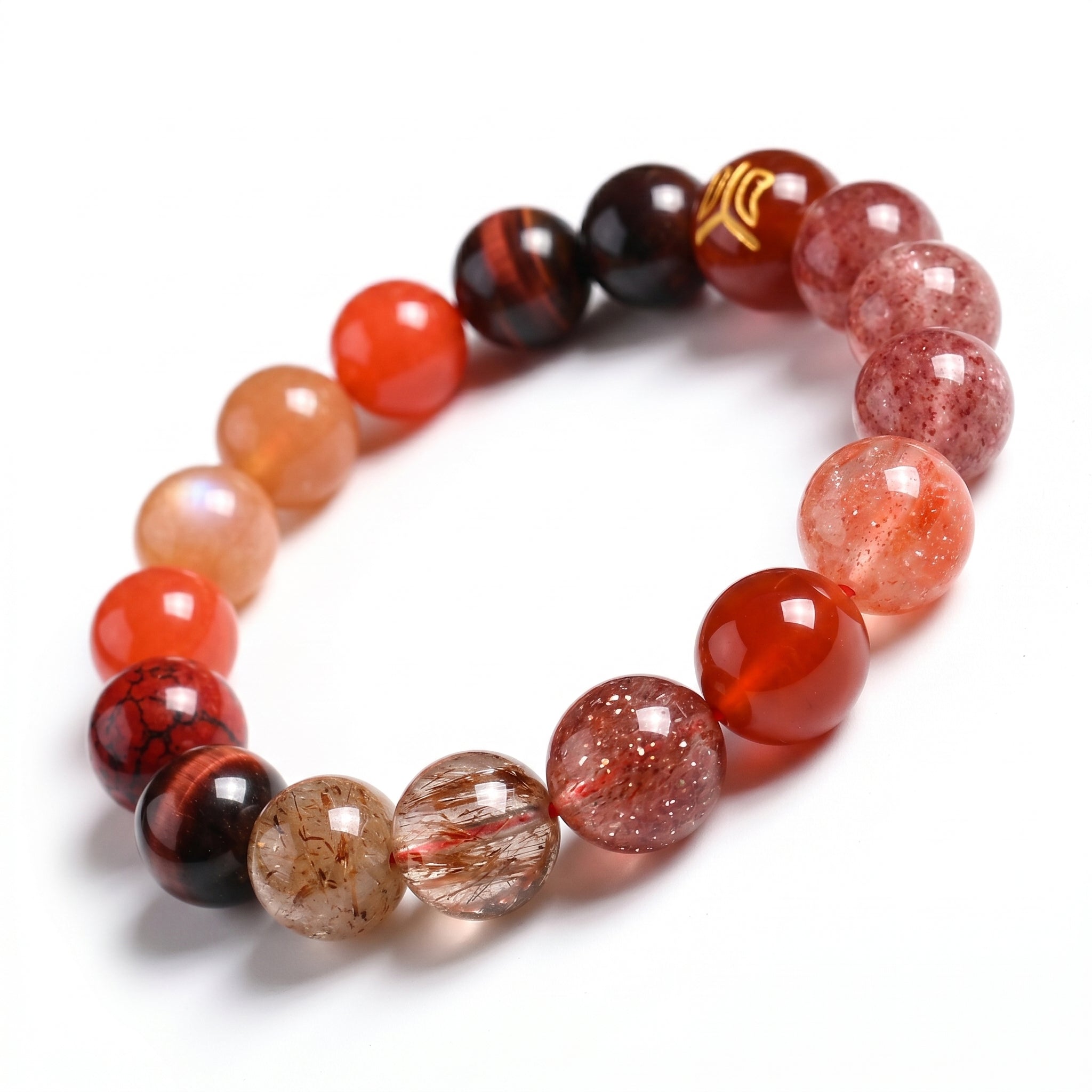 Fire Element Beaded Bracelet｜Passion · Action · Confident Expression