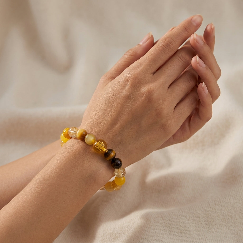 Earth Element Beaded Bracelet | Stability, Focus, Abundant Life