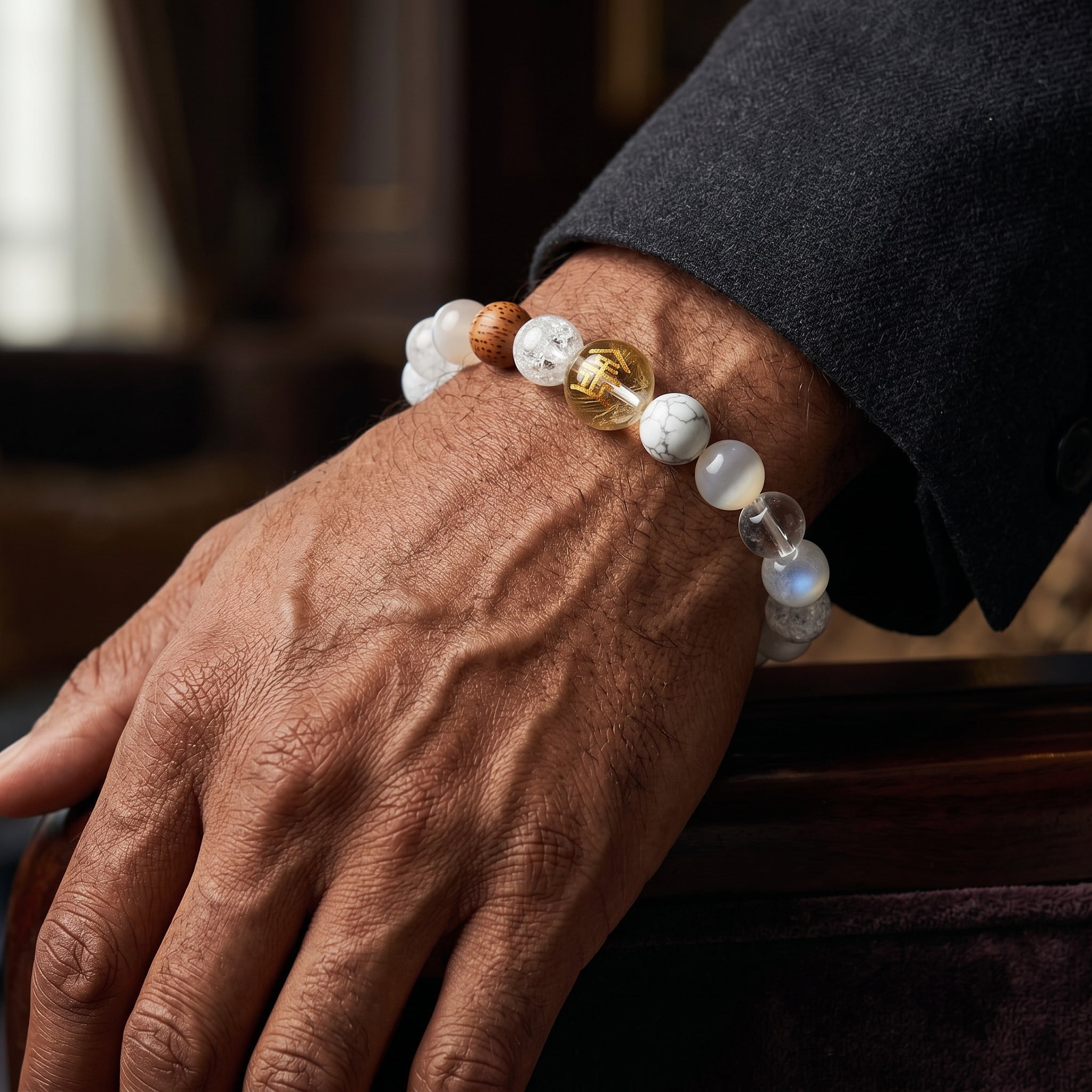 Metal Element Beaded Bracelet | Willpower, Clear Thinking, Self-Control