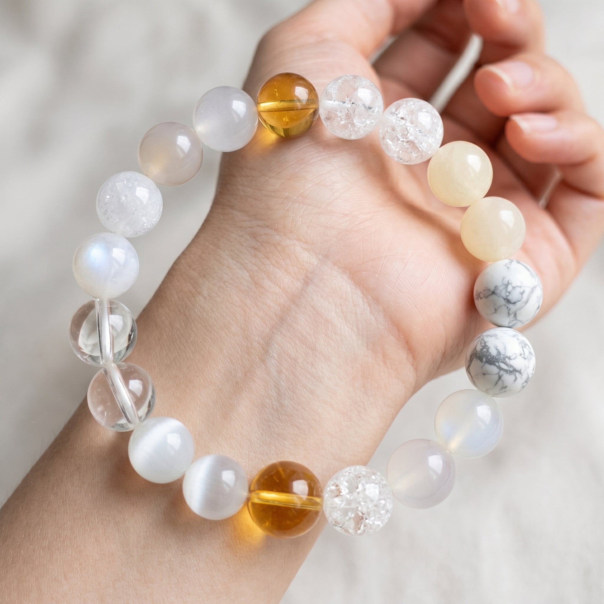 Metal Element Beaded Bracelet | Willpower, Clear Thinking, Self-Control
