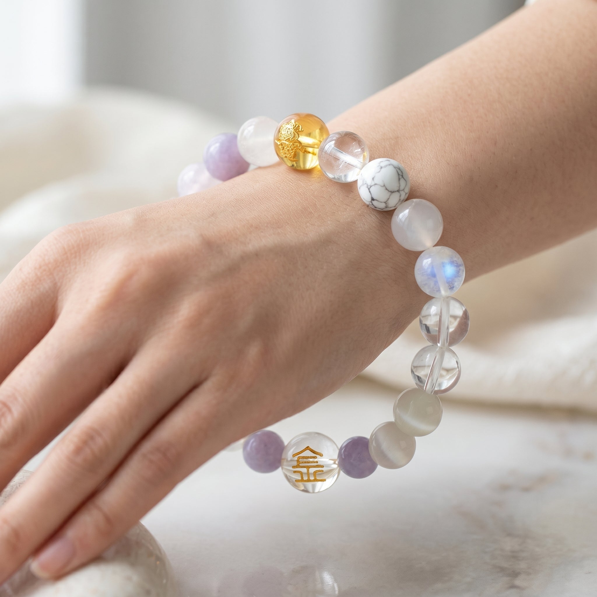 Metal Element Beaded Bracelet | Willpower, Clear Thinking, Self-Control