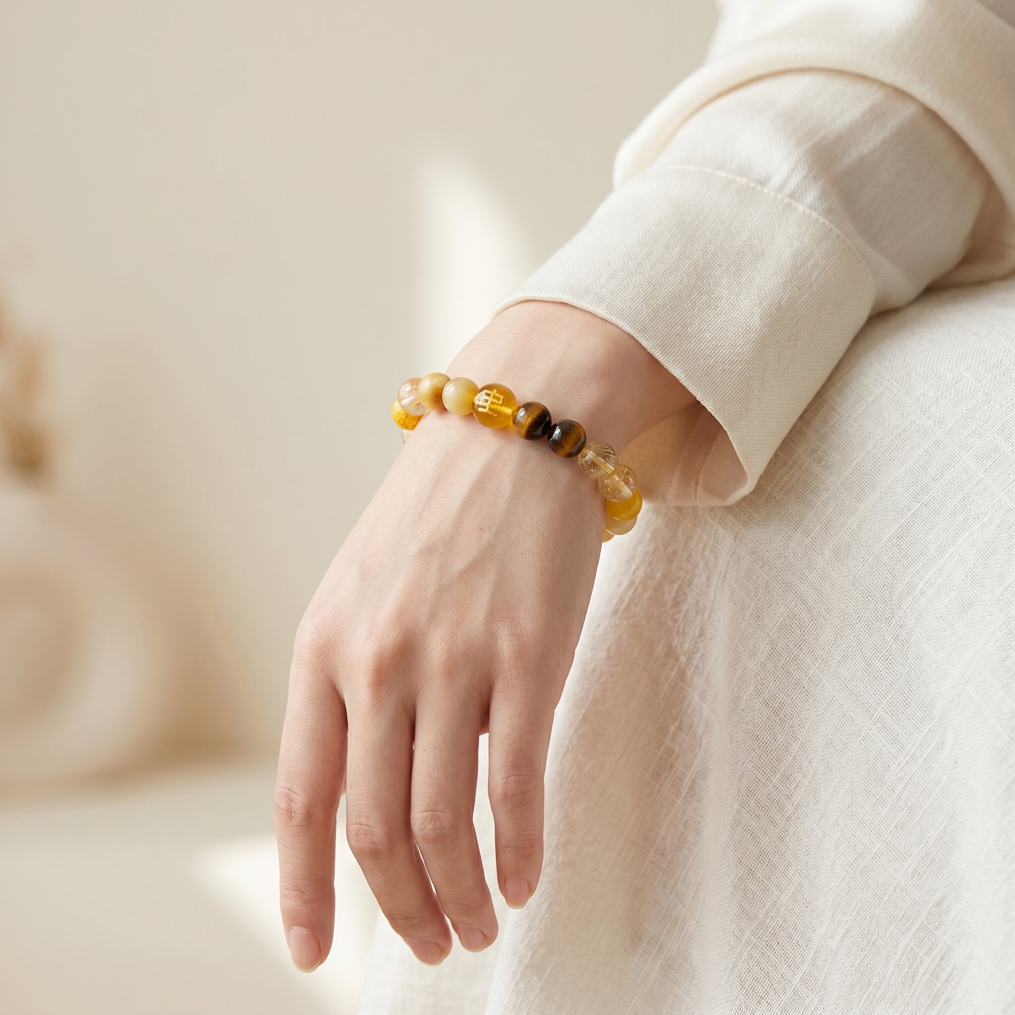 Earth Element Beaded Bracelet | Stability, Focus, Abundant Life