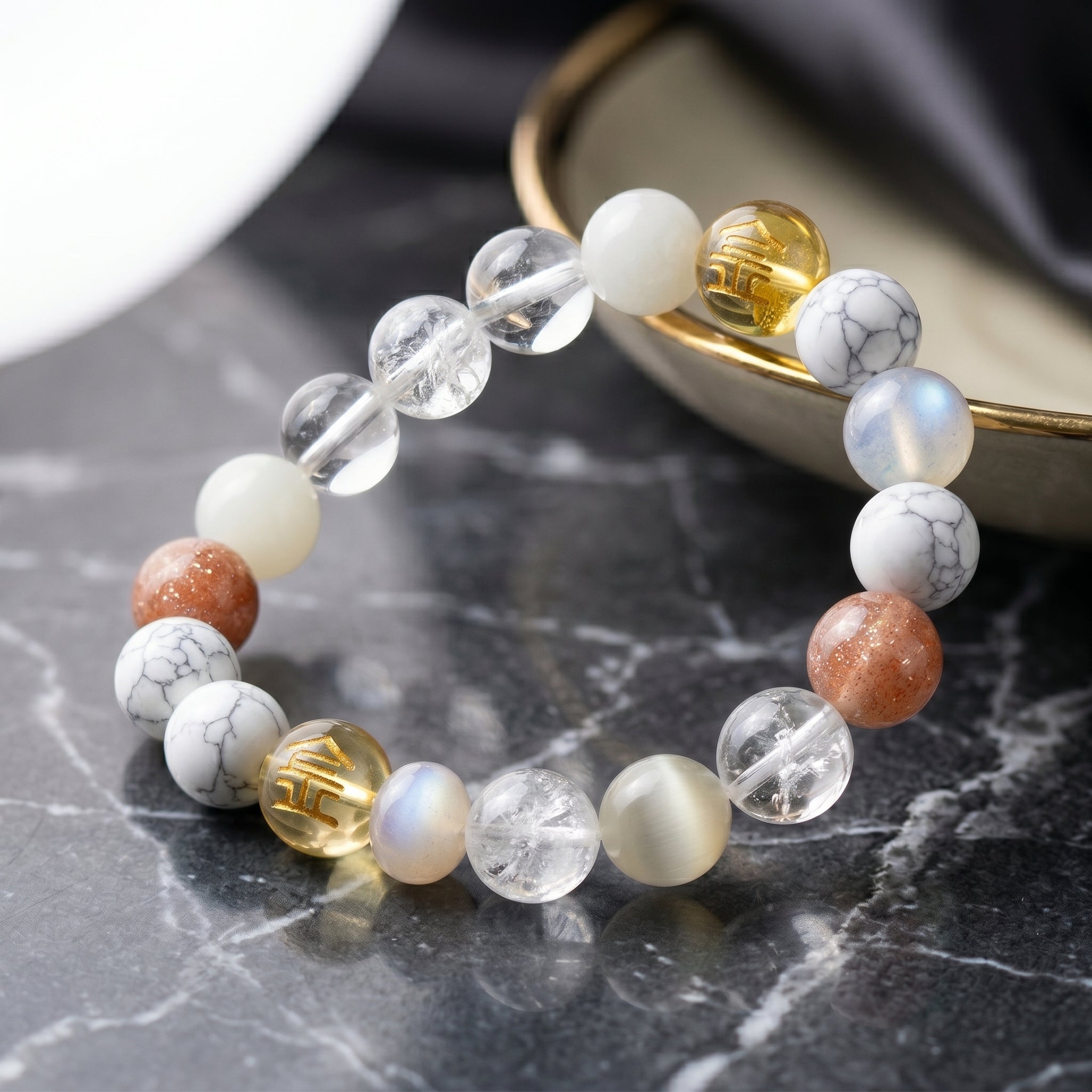 Metal Element Beaded Bracelet | Willpower, Clear Thinking, Self-Control