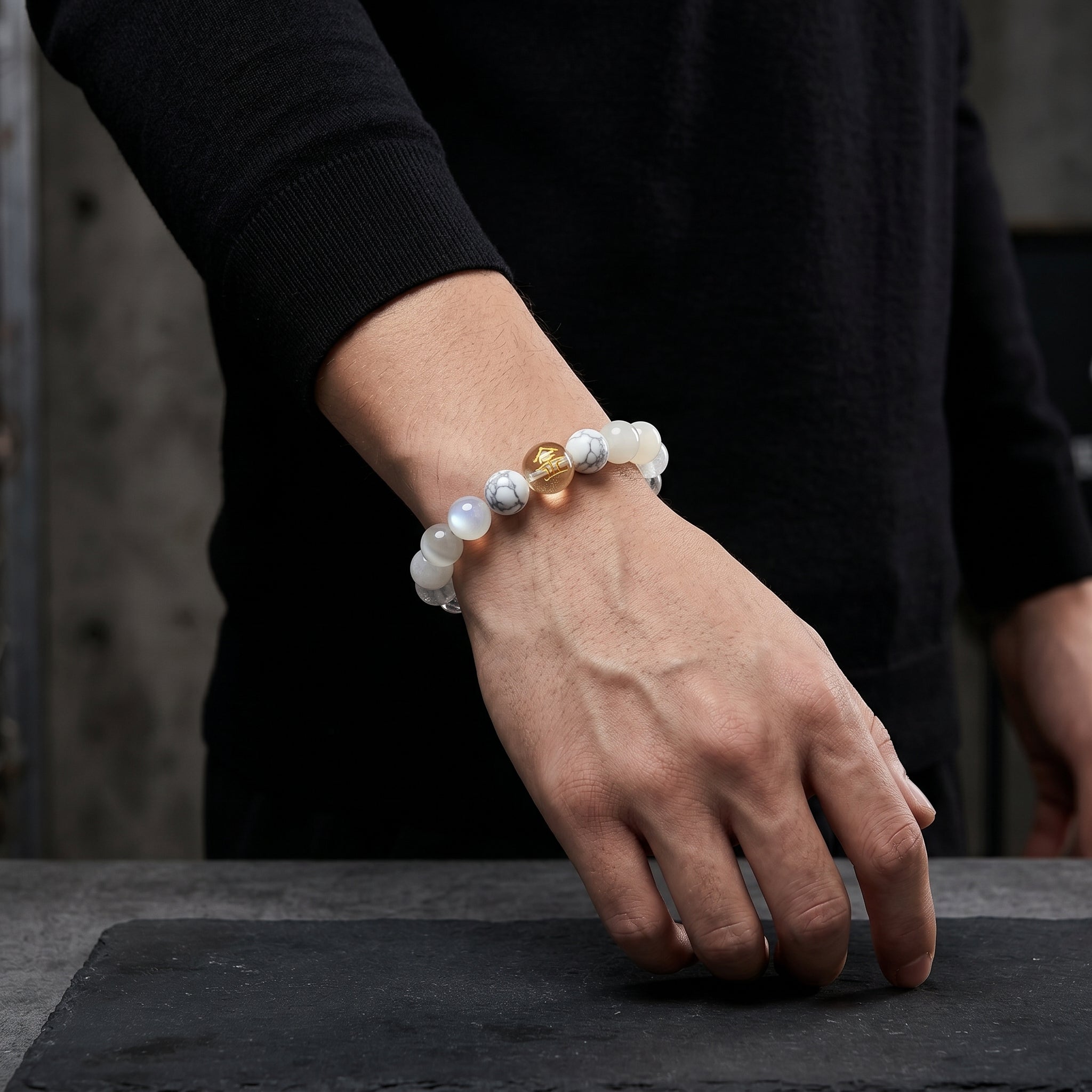 Metal Element Beaded Bracelet | Willpower, Clear Thinking, Self-Control